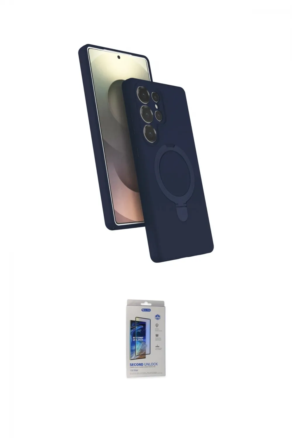 ieg™ Galaxy S24 Ultra Kılıf İz Işık Koleksiyonu - Siyah Durable Full Glue Curved Cam