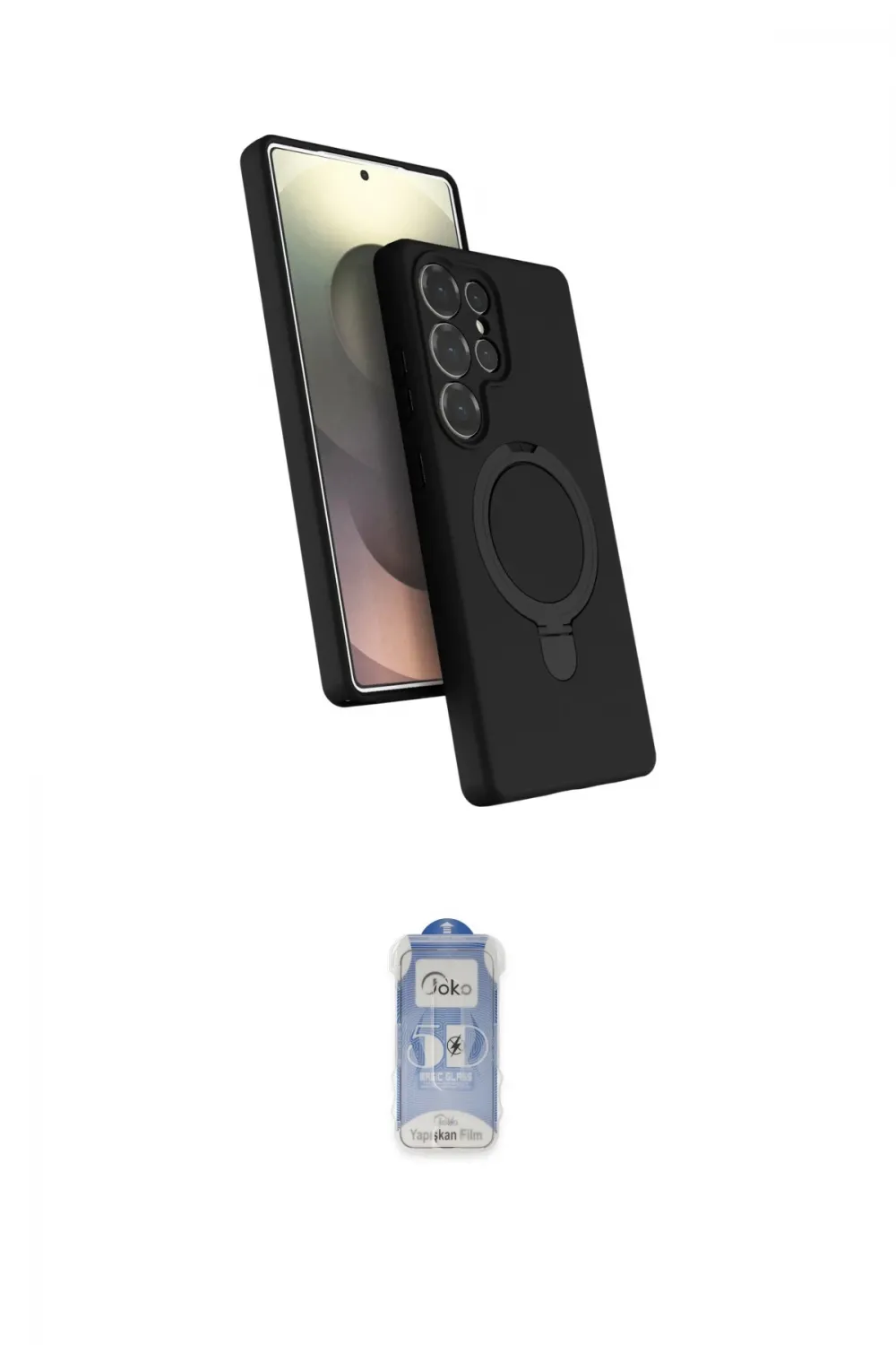 ieg™ Galaxy S24 Ultra Kılıf İz Işık Koleksiyonu - Siyah Joko Magic 5D Cam
