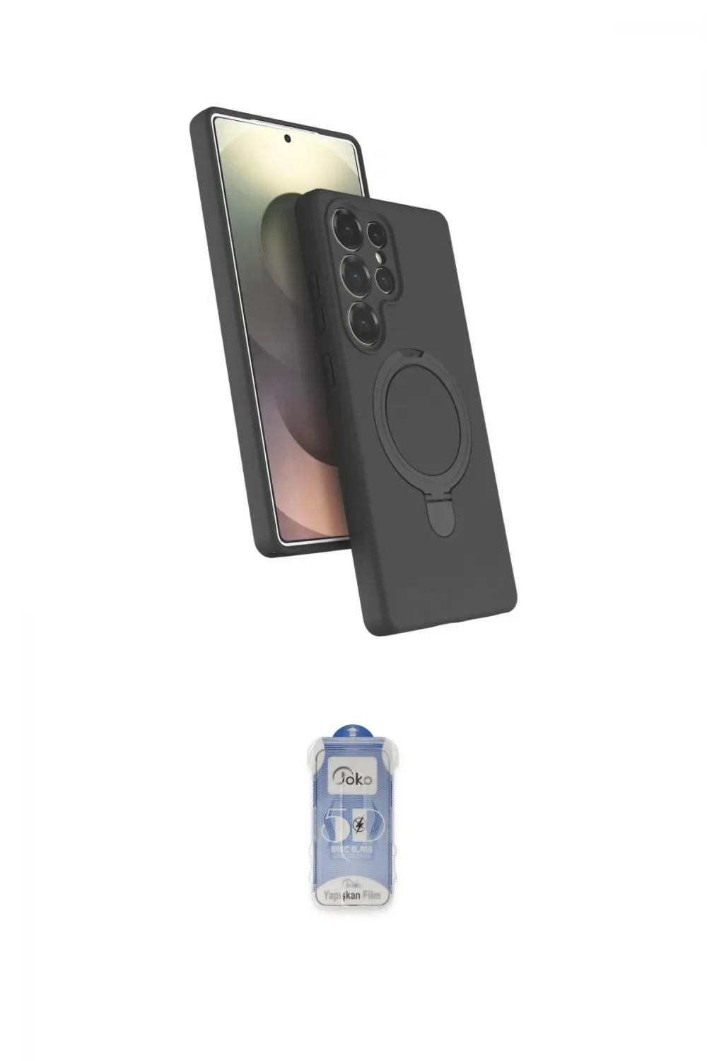 ieg™ Galaxy S24 Ultra Kılıf İz Işık Koleksiyonu - Siyah Joko Magic 5D Cam