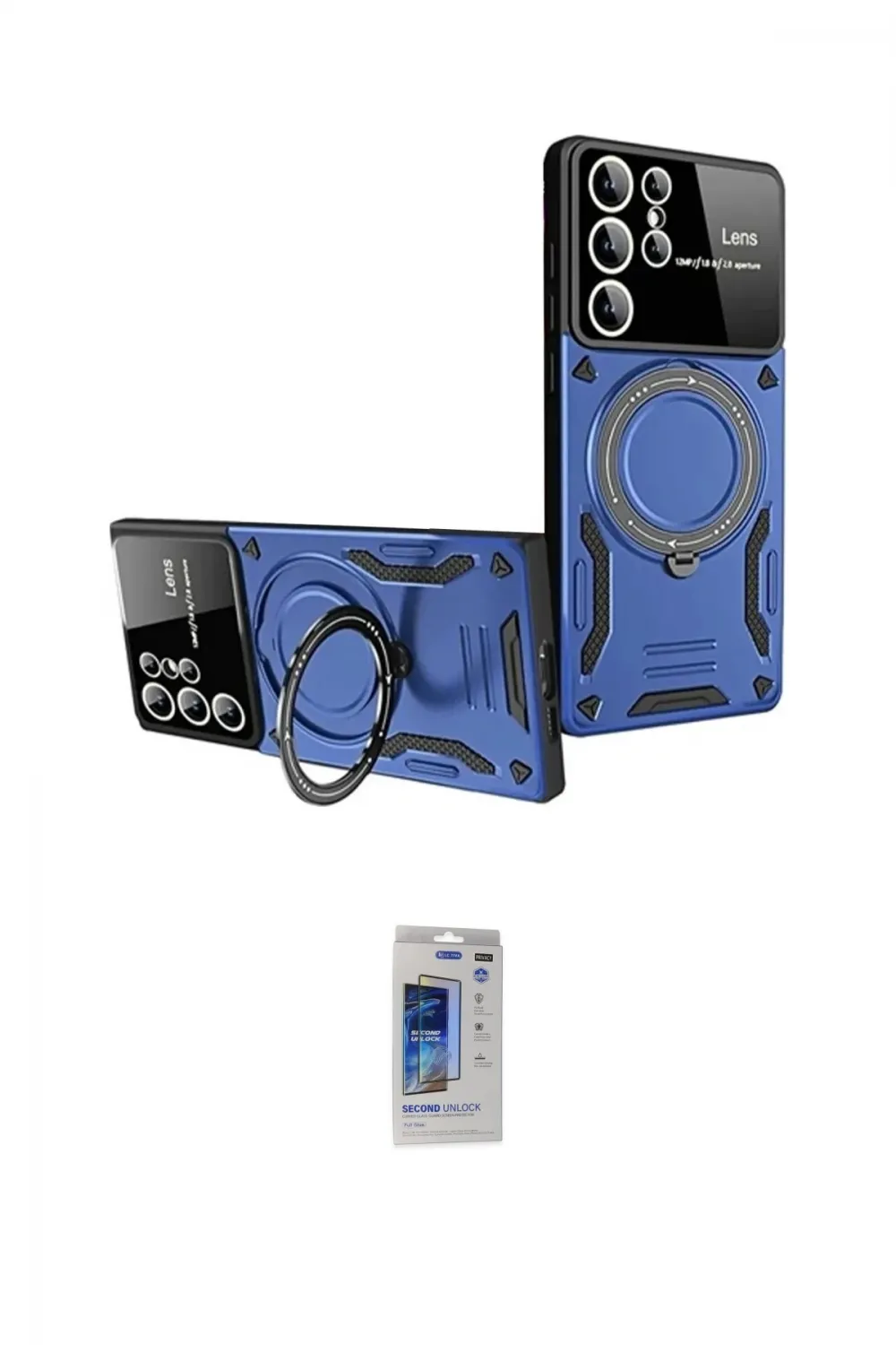 ieg™ Galaxy S24 Ultra Kılıf Kıvılcım Modern Serisi - Siyah Durable Full Glue Curved Hayalet Cam
