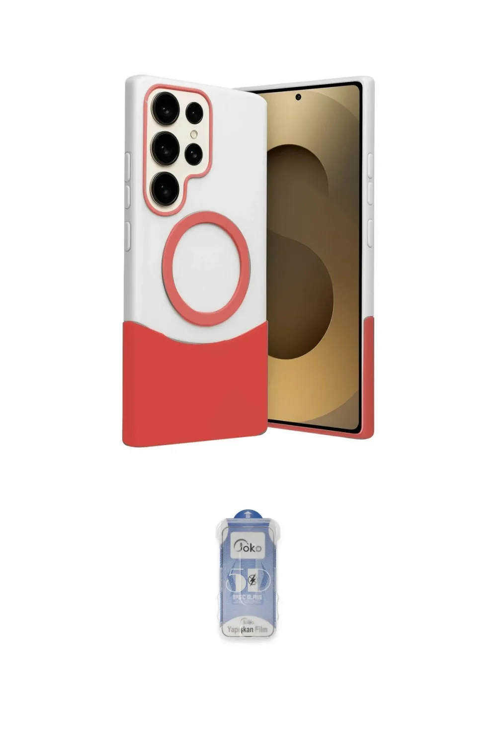ieg™ Galaxy S24 Ultra Kılıf Kozmos Form Özel Seri - Siyah Joko Magic 5D Cam