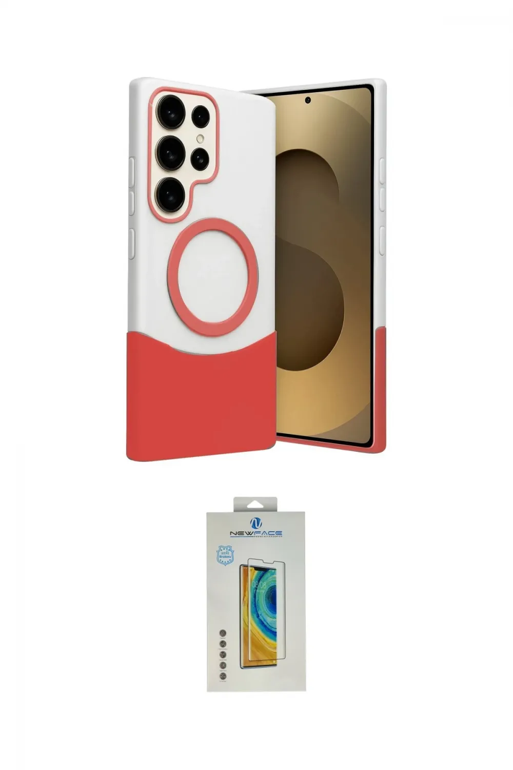 ieg™ Galaxy S24 Ultra Kılıf Kozmos Form Özel Seri - Siyah Polymer Nano Ekran Koruyucu