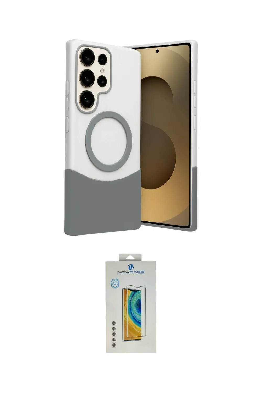 ieg™ Galaxy S24 Ultra Kılıf Kozmos Form Özel Seri - Siyah Polymer Nano Ekran Koruyucu