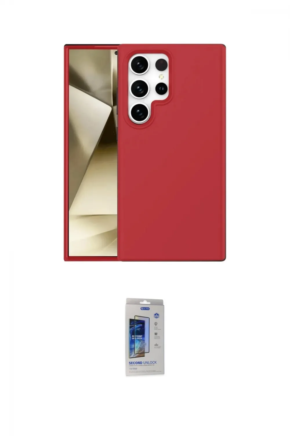 ieg™ Galaxy S24 Ultra Kılıf Kozmos Yansıma Özel Seri - Siyah Durable Full Glue Curved Cam