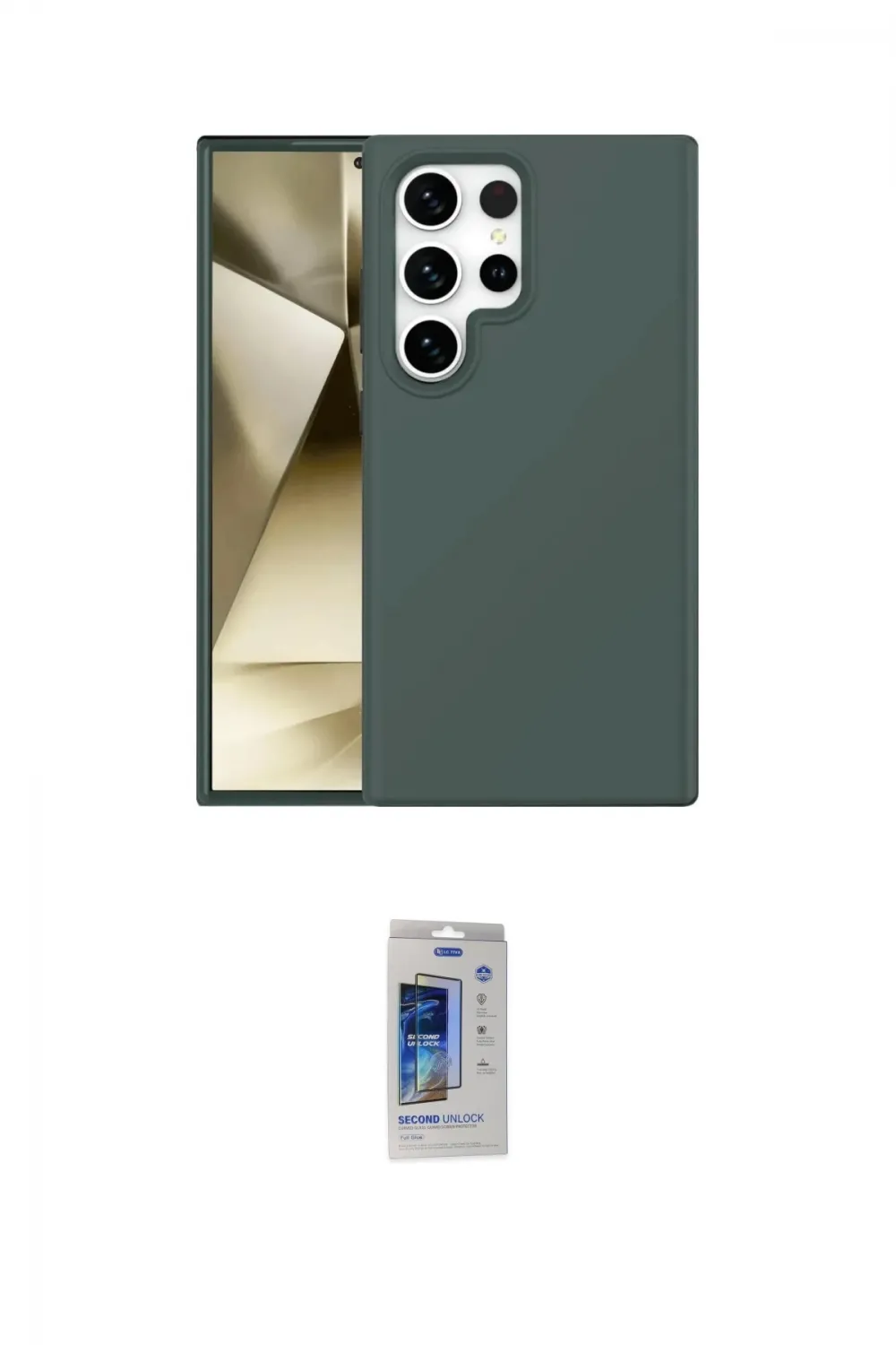 ieg™ Galaxy S24 Ultra Kılıf Kozmos Yansıma Özel Seri - Siyah Durable Full Glue Curved Cam