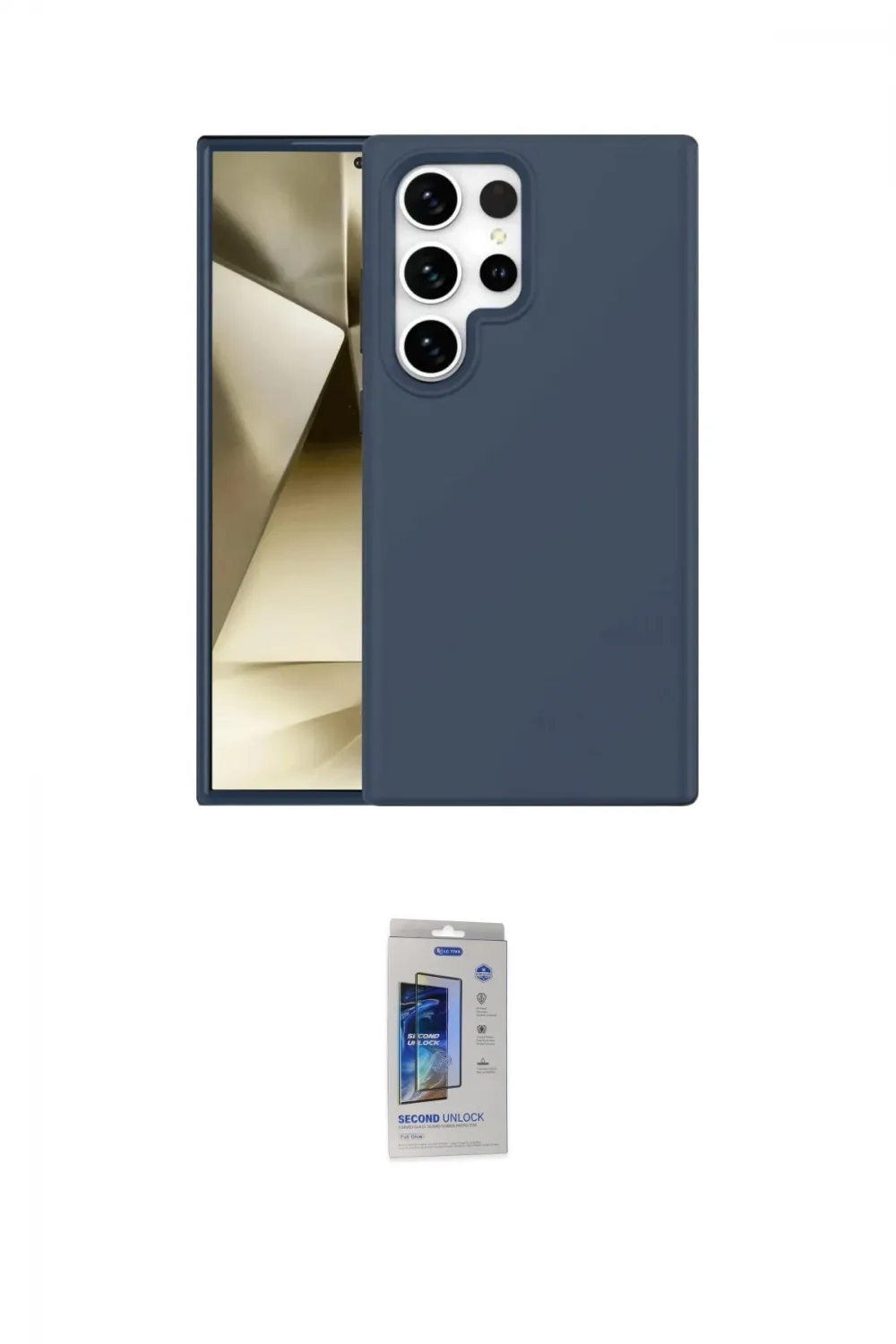 ieg™ Galaxy S24 Ultra Kılıf Kozmos Yansıma Özel Seri - Siyah Durable Full Glue Curved Cam
