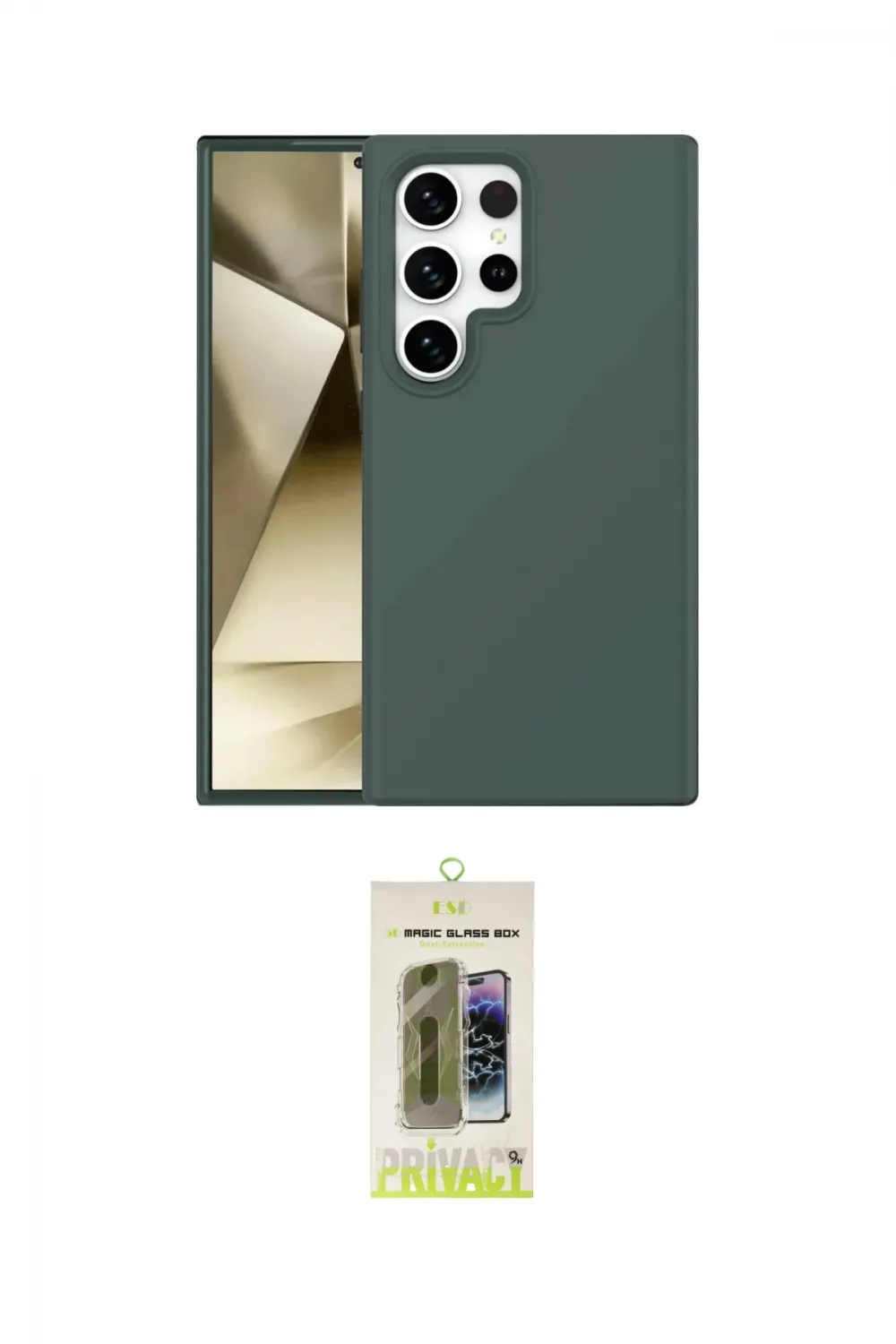 ieg™ Galaxy S24 Ultra Kılıf Kozmos Yansıma Özel Seri - Siyah Joko Magic 5D Hayalet Cam