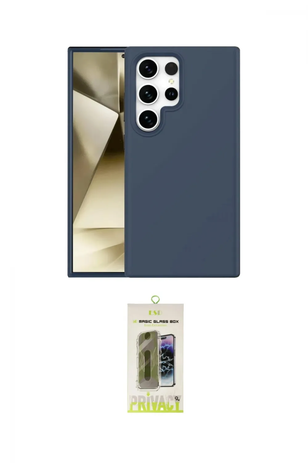 ieg™ Galaxy S24 Ultra Kılıf Kozmos Yansıma Özel Seri - Siyah Joko Magic 5D Hayalet Cam
