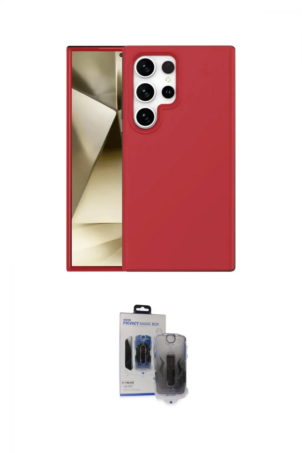 ieg™ Galaxy S24 Ultra Kılıf Kozmos Yansıma Özel Seri - Siyah Vanessa Magic Hayalet Cam