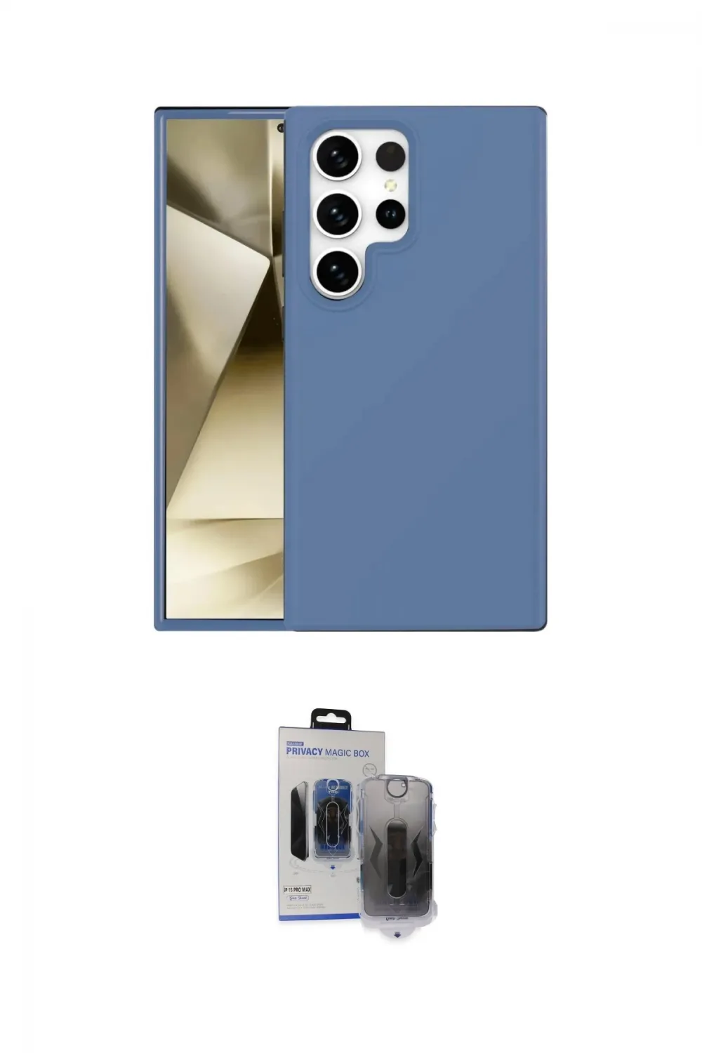 ieg™ Galaxy S24 Ultra Kılıf Kozmos Yansıma Özel Seri - Siyah Vanessa Magic Hayalet Cam