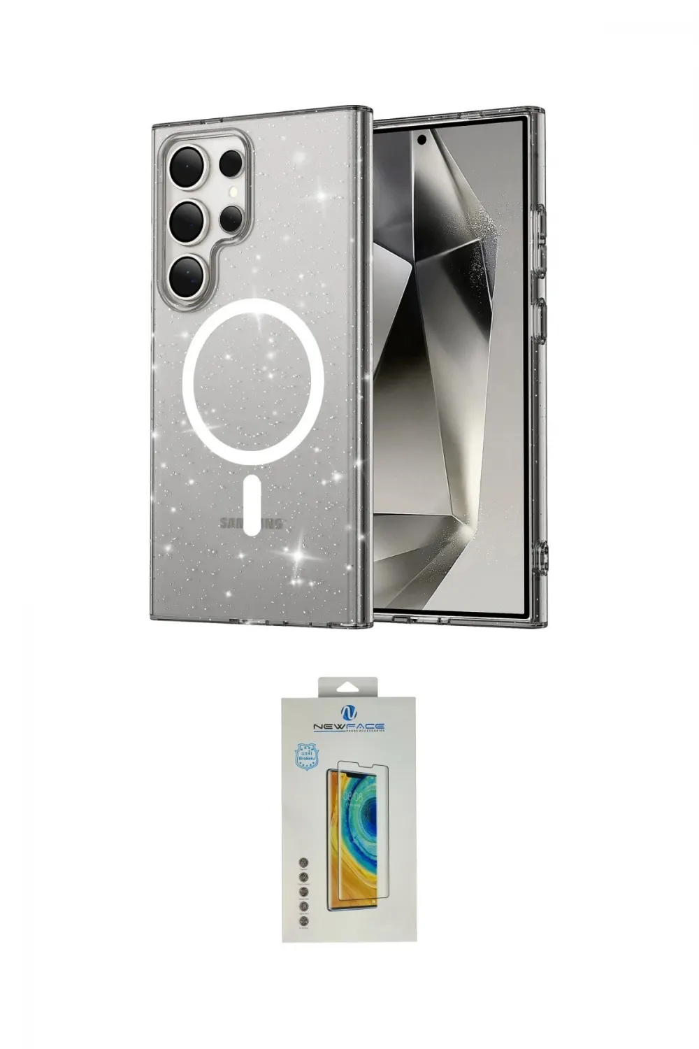 ieg™ Galaxy S24 Ultra Kılıf Nova Asil Prime - Siyah Polymer Nano Ekran Koruyucu