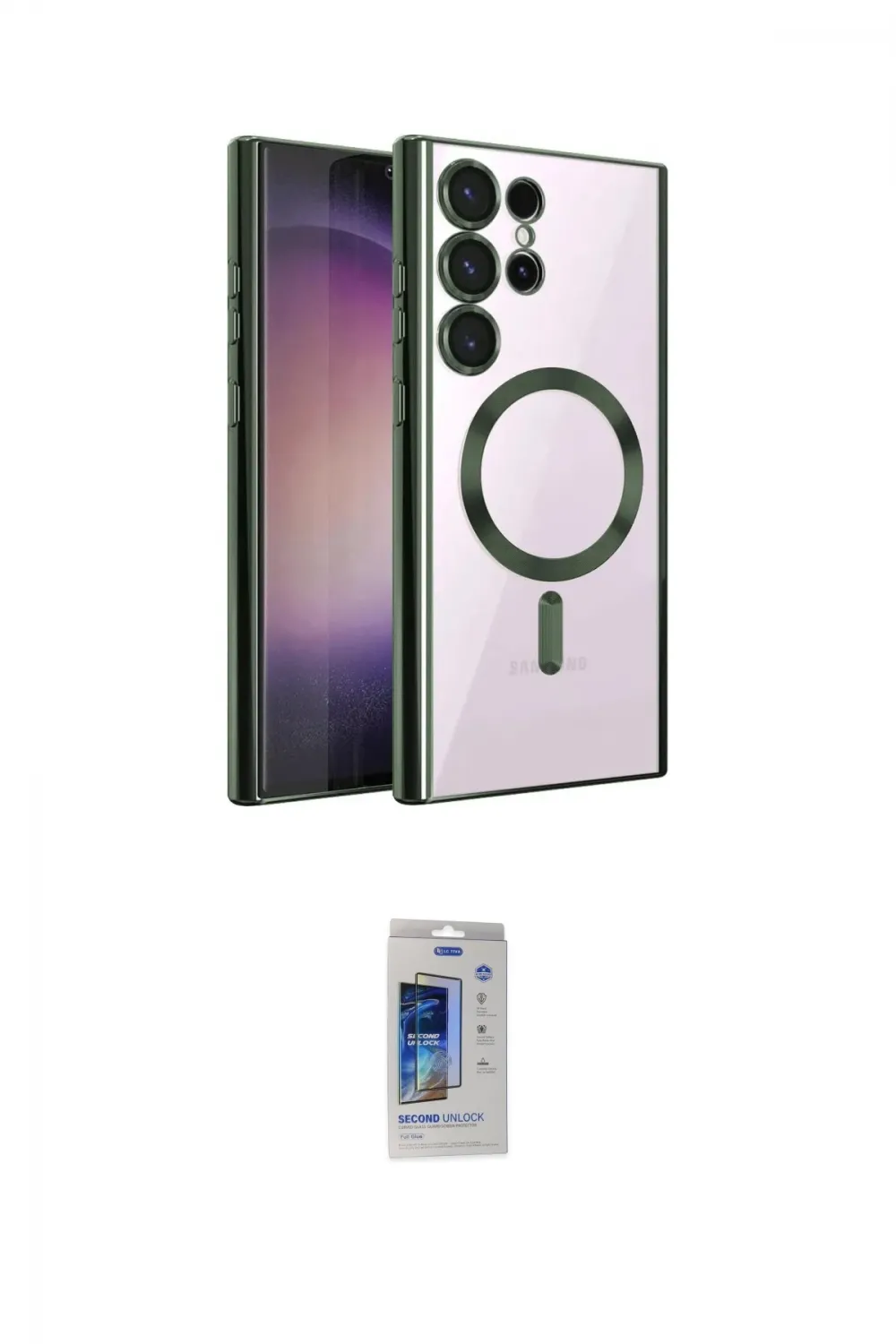 ieg™ Galaxy S24 Ultra Kılıf Nova Işık Özel Seri - Siyah Durable Full Glue Curved Cam