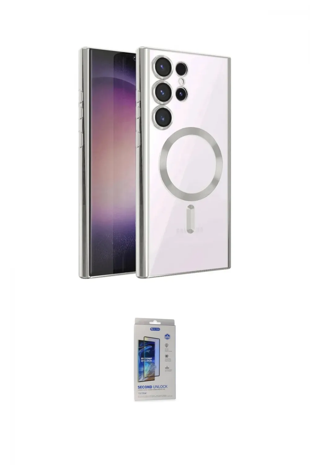 ieg™ Galaxy S24 Ultra Kılıf Nova Işık Özel Seri - Siyah Durable Full Glue Curved Cam
