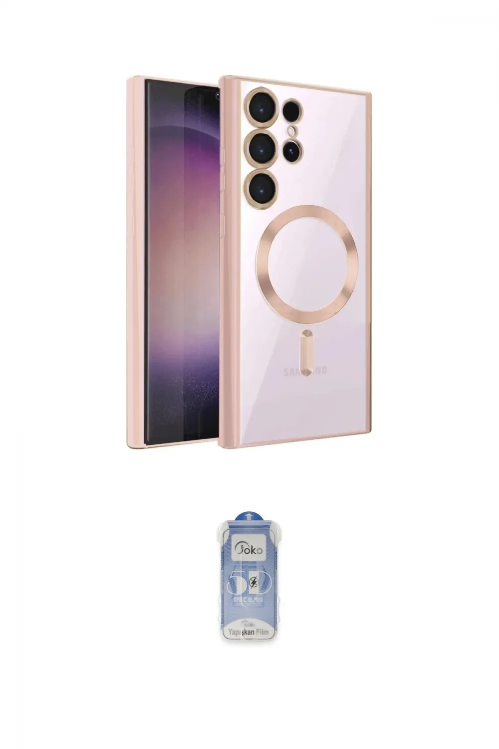 ieg™ Galaxy S24 Ultra Kılıf Nova Işık Özel Seri - Siyah Joko Magic 5D Cam