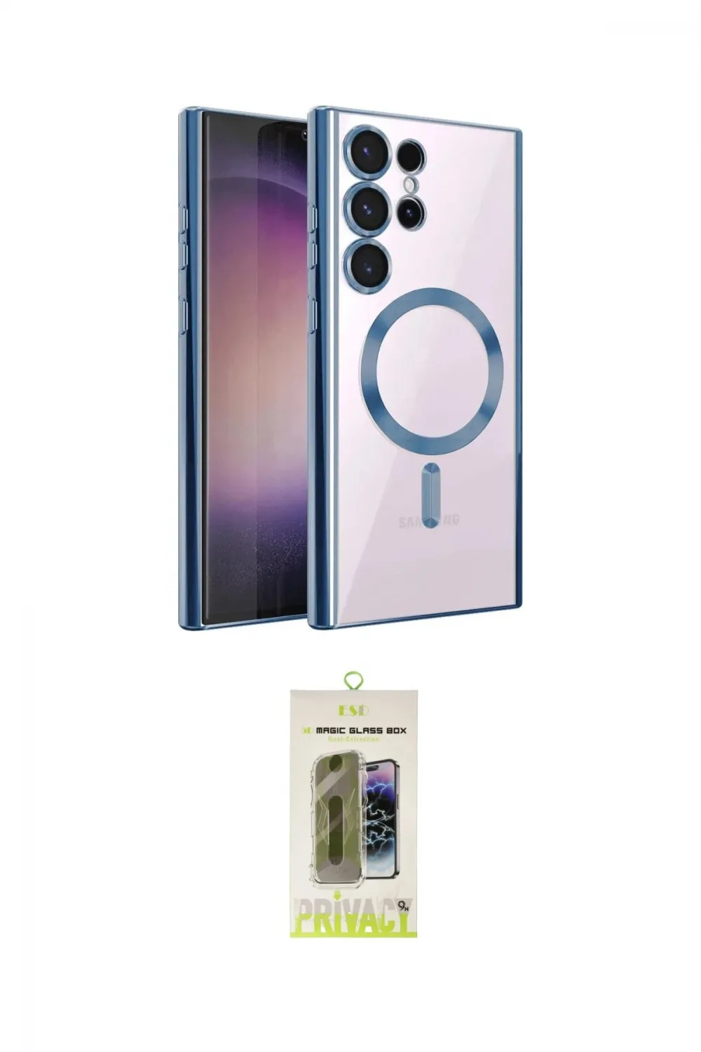 ieg™ Galaxy S24 Ultra Kılıf Nova Işık Özel Seri - Siyah Joko Magic 5D Hayalet Cam