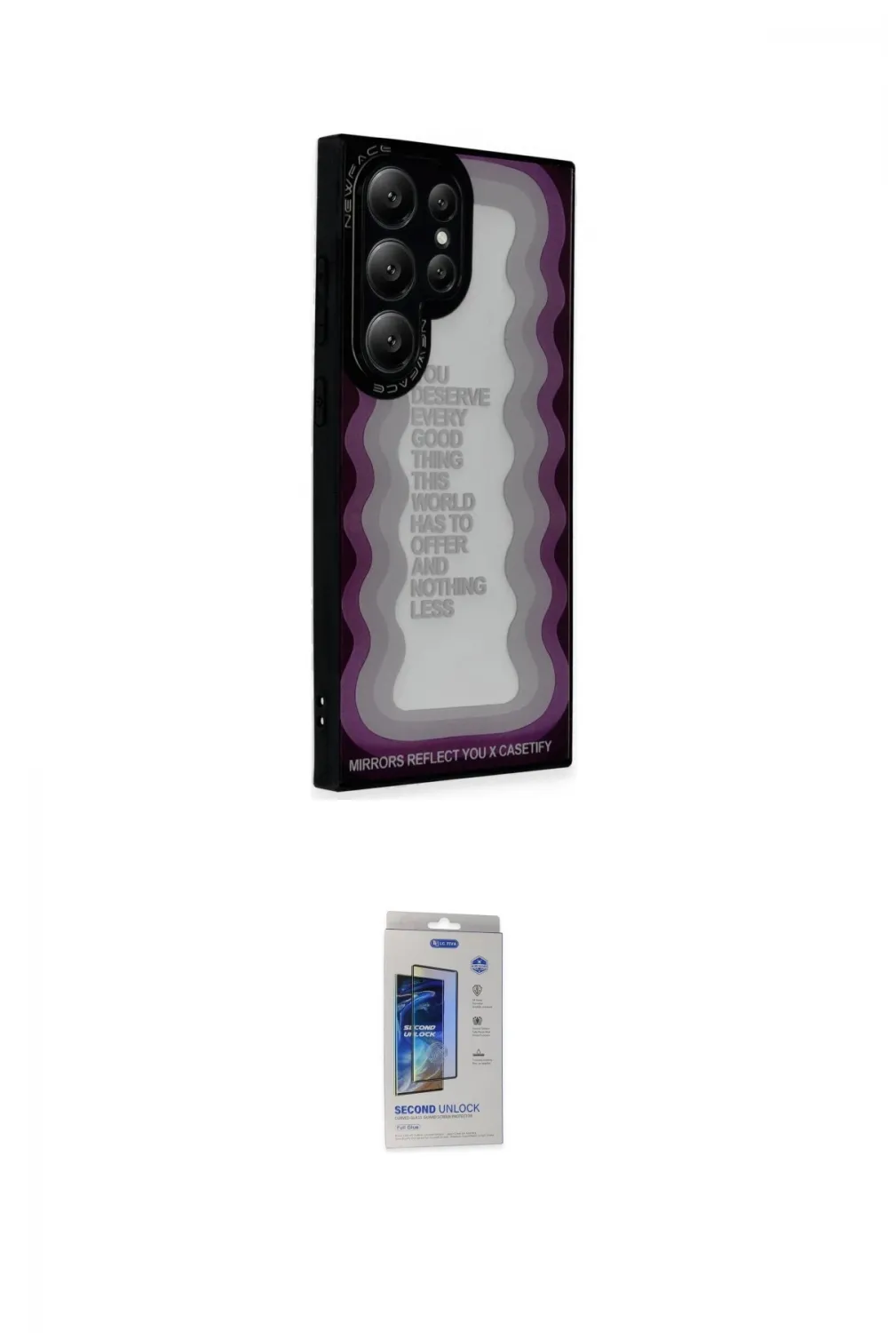 ieg™ Galaxy S24 Ultra Kılıf Odak Klasik Serisi - Siyah Durable Full Glue Curved Cam