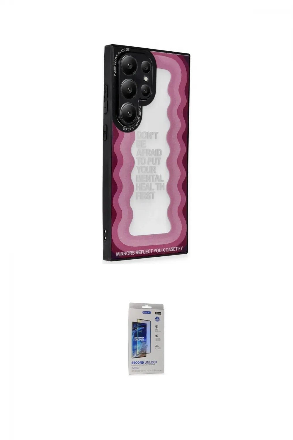 ieg™ Galaxy S24 Ultra Kılıf Odak Klasik Serisi - Siyah Durable Full Glue Curved Hayalet Cam