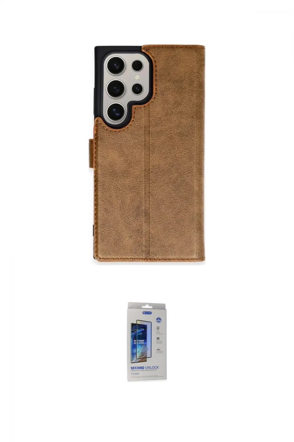 ieg™ Galaxy S24 Ultra Kılıf Siluet Işık Serisi - Siyah Durable Full Glue Curved Cam