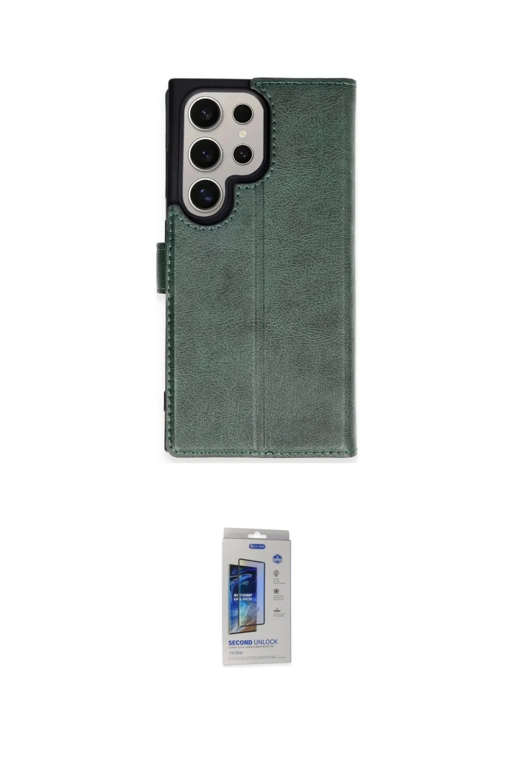 ieg™ Galaxy S24 Ultra Kılıf Siluet Işık Serisi - Siyah Durable Full Glue Curved Cam