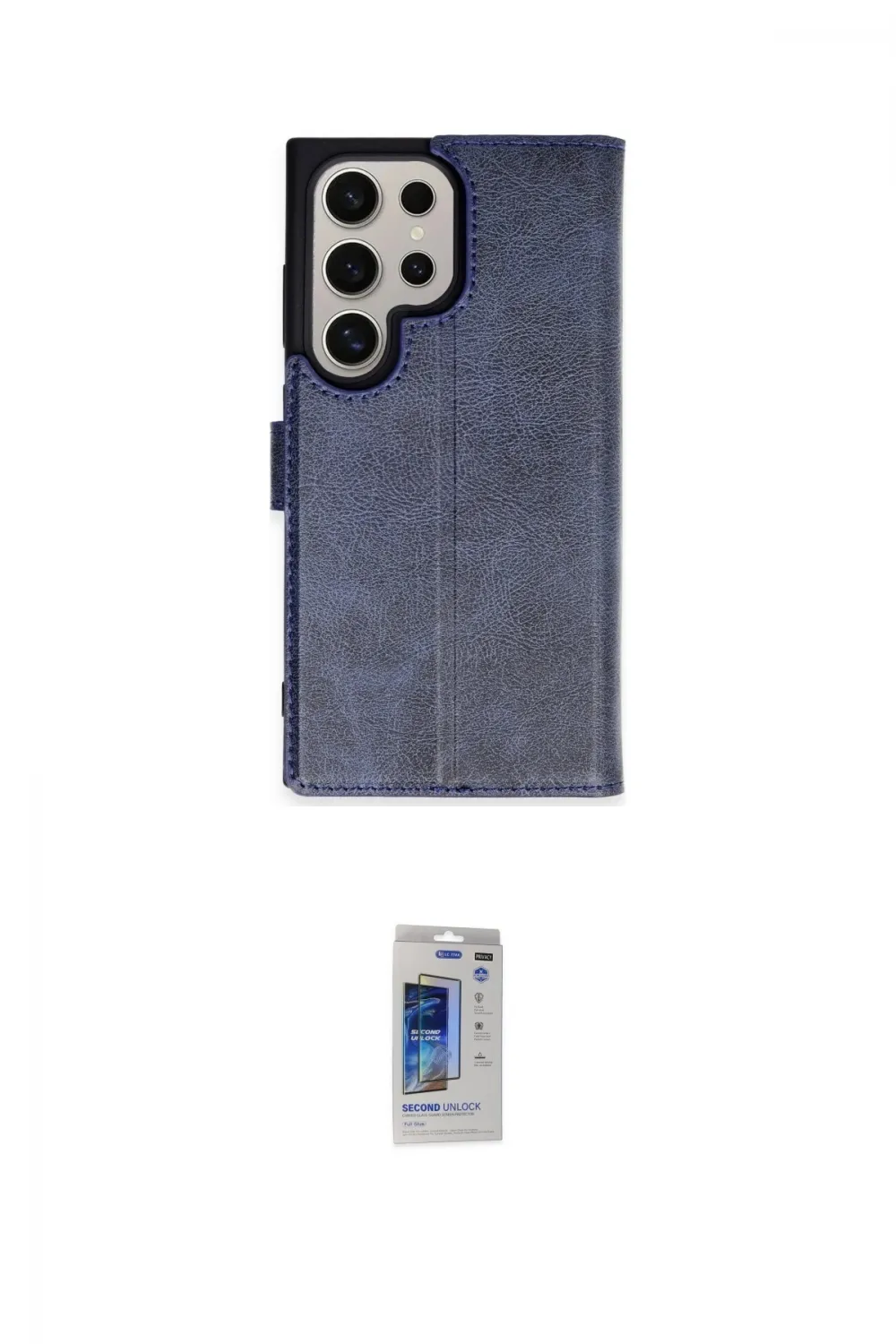 ieg™ Galaxy S24 Ultra Kılıf Siluet Işık Serisi - Siyah Durable Full Glue Curved Hayalet Cam