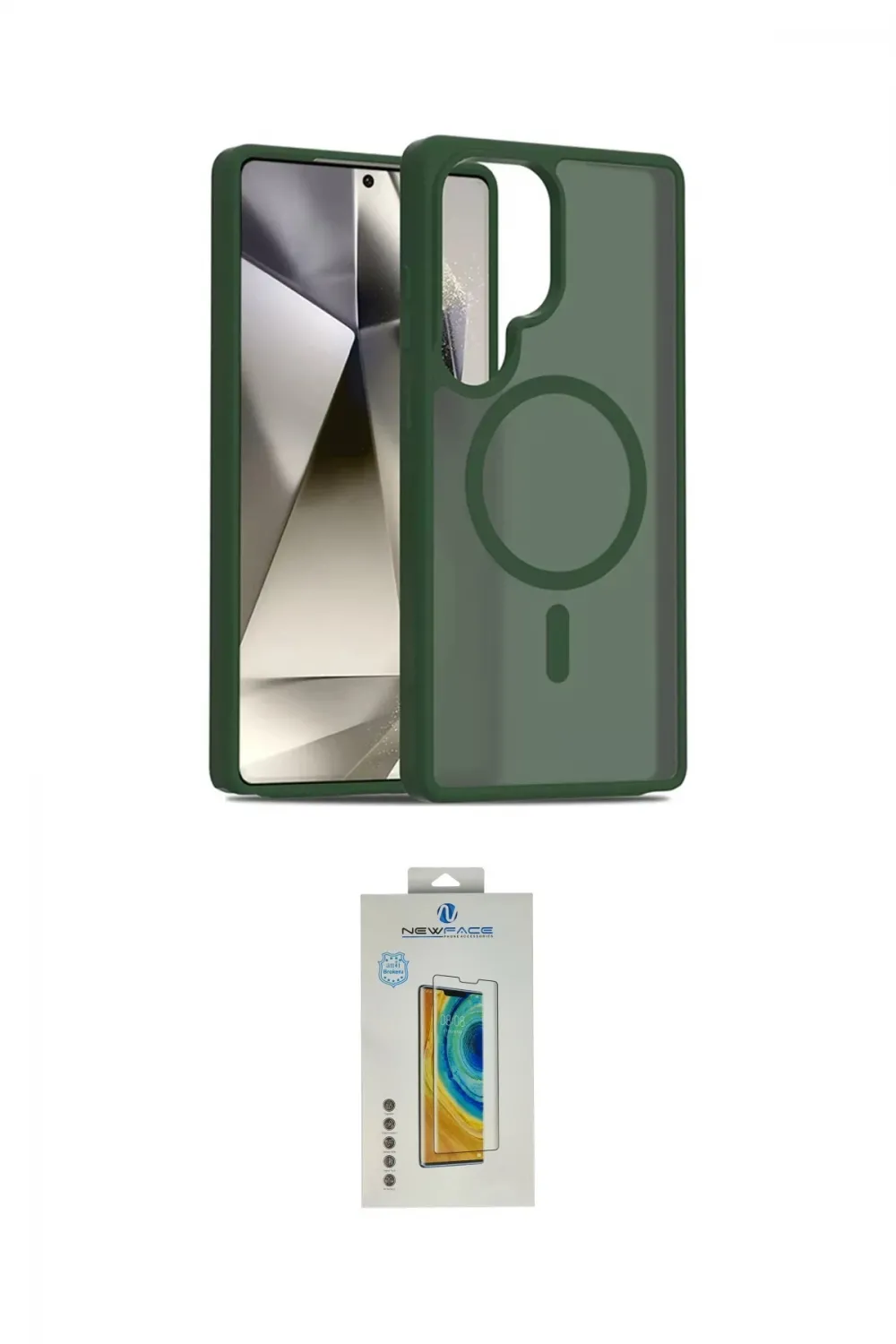 ieg™ Galaxy S24 Ultra Kılıf Siluet Minimal Prime - Siyah Polymer Nano Ekran Koruyucu