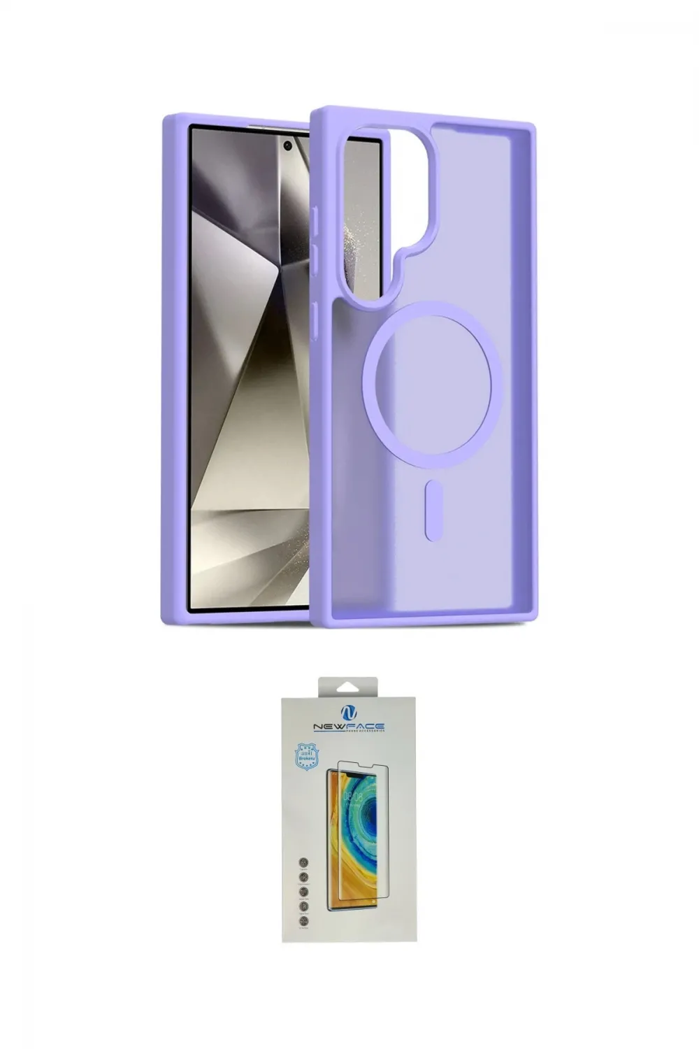 ieg™ Galaxy S24 Ultra Kılıf Siluet Minimal Prime - Siyah Polymer Nano Ekran Koruyucu