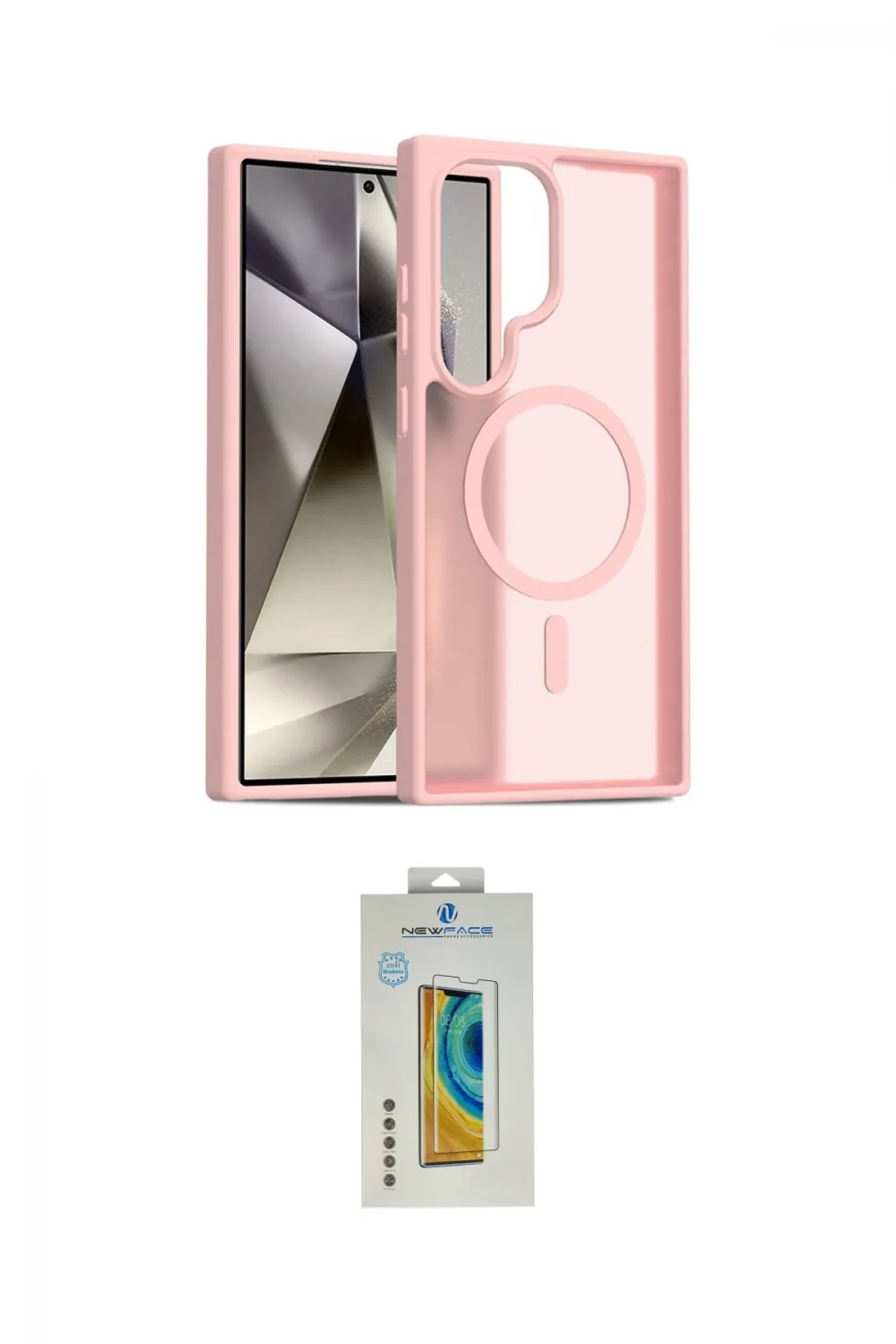 ieg™ Galaxy S24 Ultra Kılıf Siluet Minimal Prime - Siyah Polymer Nano Ekran Koruyucu