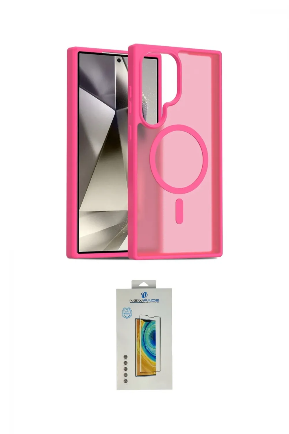 ieg™ Galaxy S24 Ultra Kılıf Siluet Minimal Prime - Siyah Polymer Nano Ekran Koruyucu