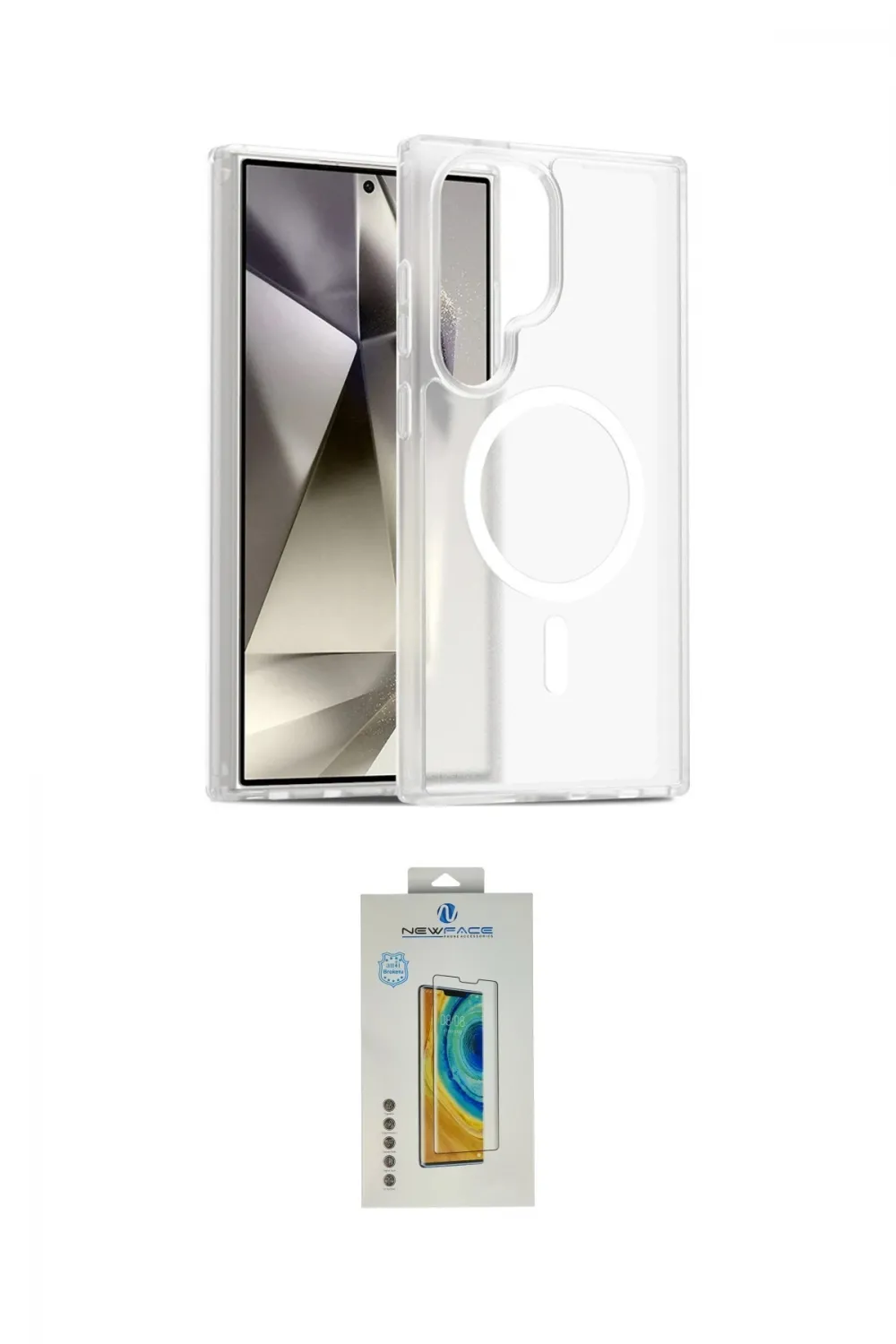 ieg™ Galaxy S24 Ultra Kılıf Siluet Minimal Prime - Siyah Polymer Nano Ekran Koruyucu