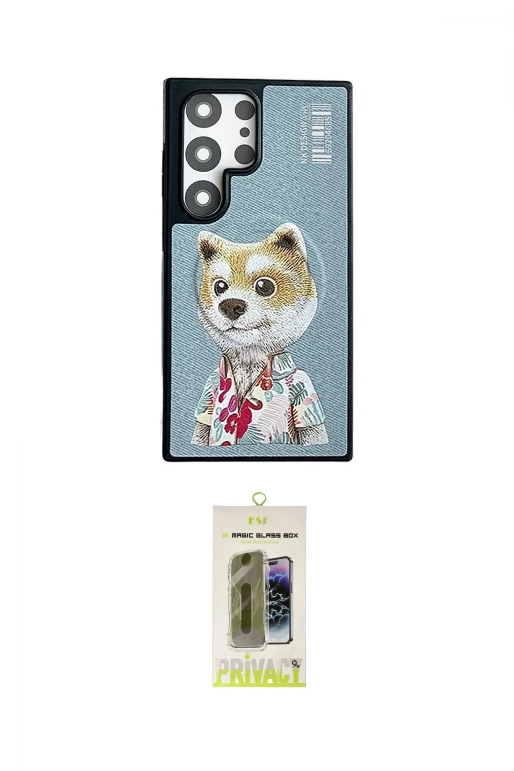 ieg™ Galaxy S24 Ultra Kılıf Siluet Modern Özel Seri - Siyah Joko Magic 5D Hayalet Cam