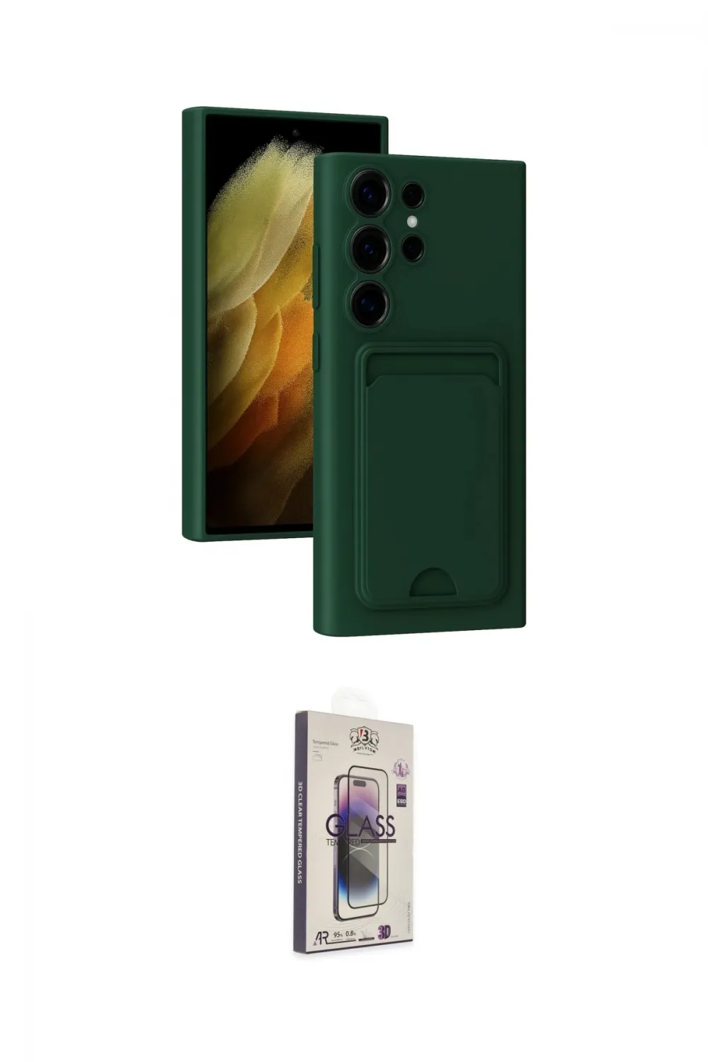 ieg™ Galaxy S24 Ultra Kılıf Vadi Çizgi Prime - Siyah Bilvis 3D Cam Ekran Koruyucu