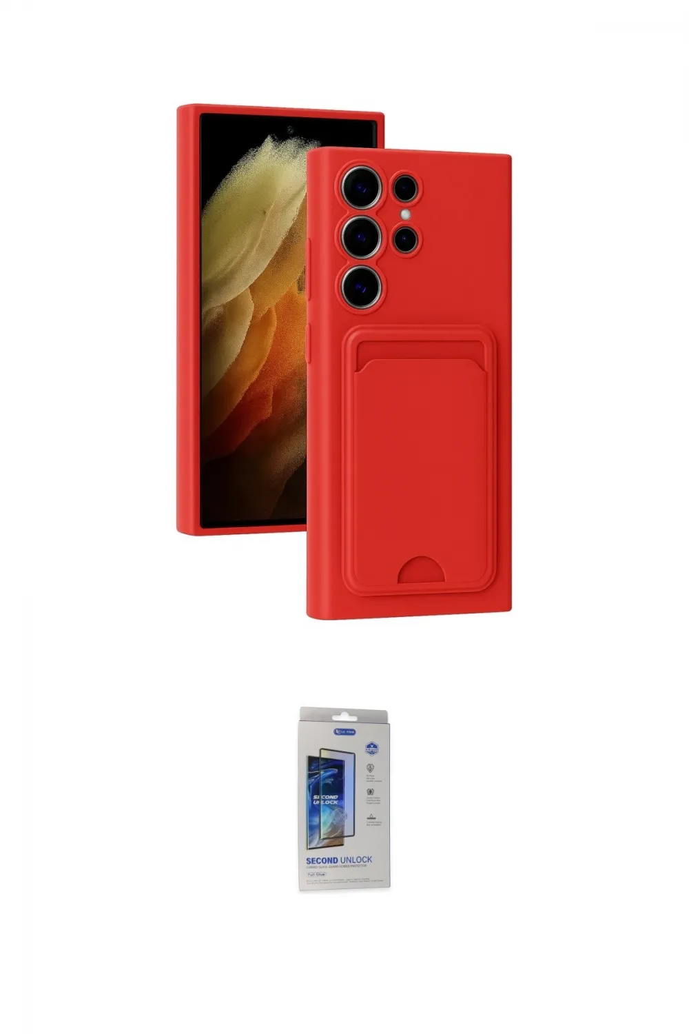 ieg™ Galaxy S24 Ultra Kılıf Vadi Çizgi Prime - Siyah Durable Full Glue Curved Cam