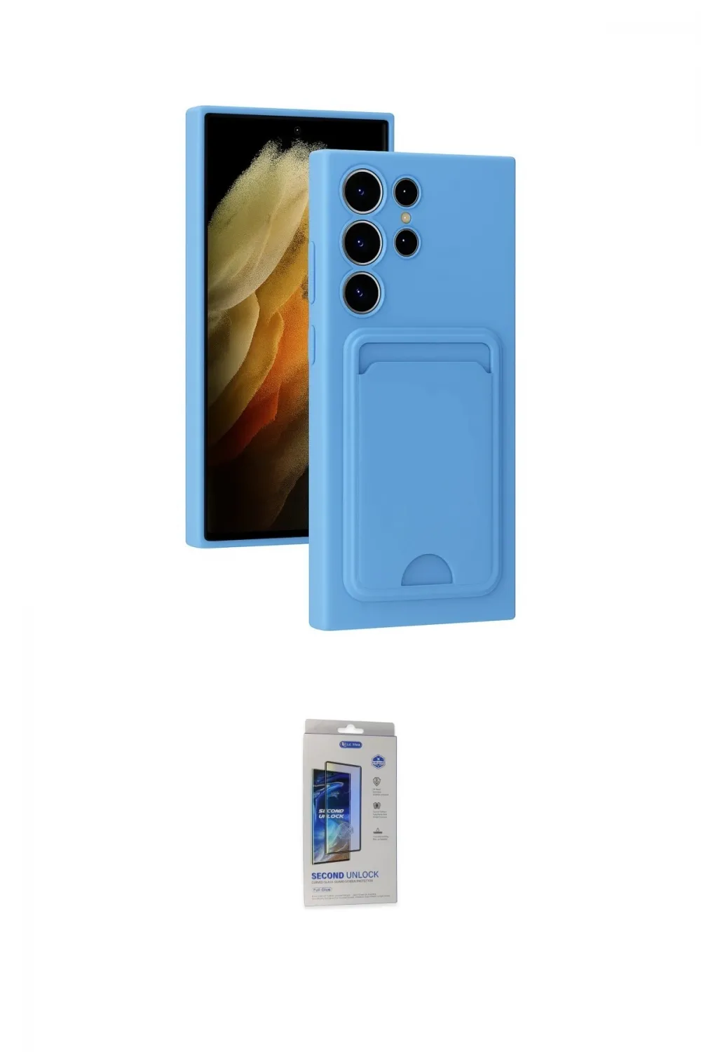 ieg™ Galaxy S24 Ultra Kılıf Vadi Çizgi Prime - Siyah Durable Full Glue Curved Cam