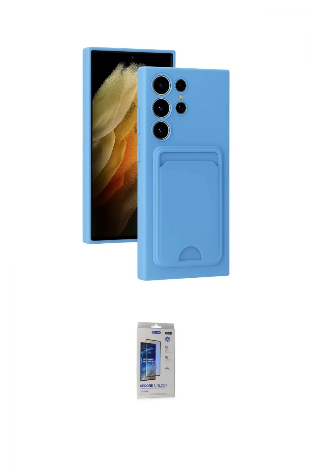 ieg™ Galaxy S24 Ultra Kılıf Vadi Çizgi Prime - Siyah Durable Full Glue Curved Hayalet Cam