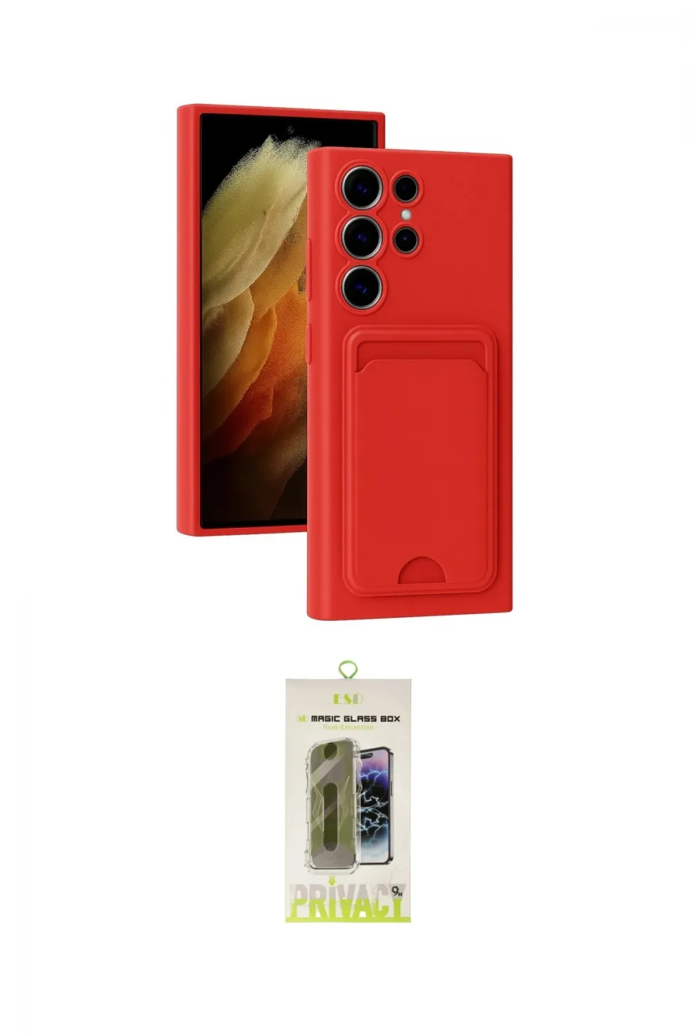 ieg™ Galaxy S24 Ultra Kılıf Vadi Çizgi Prime - Siyah Joko Magic 5D Hayalet Cam