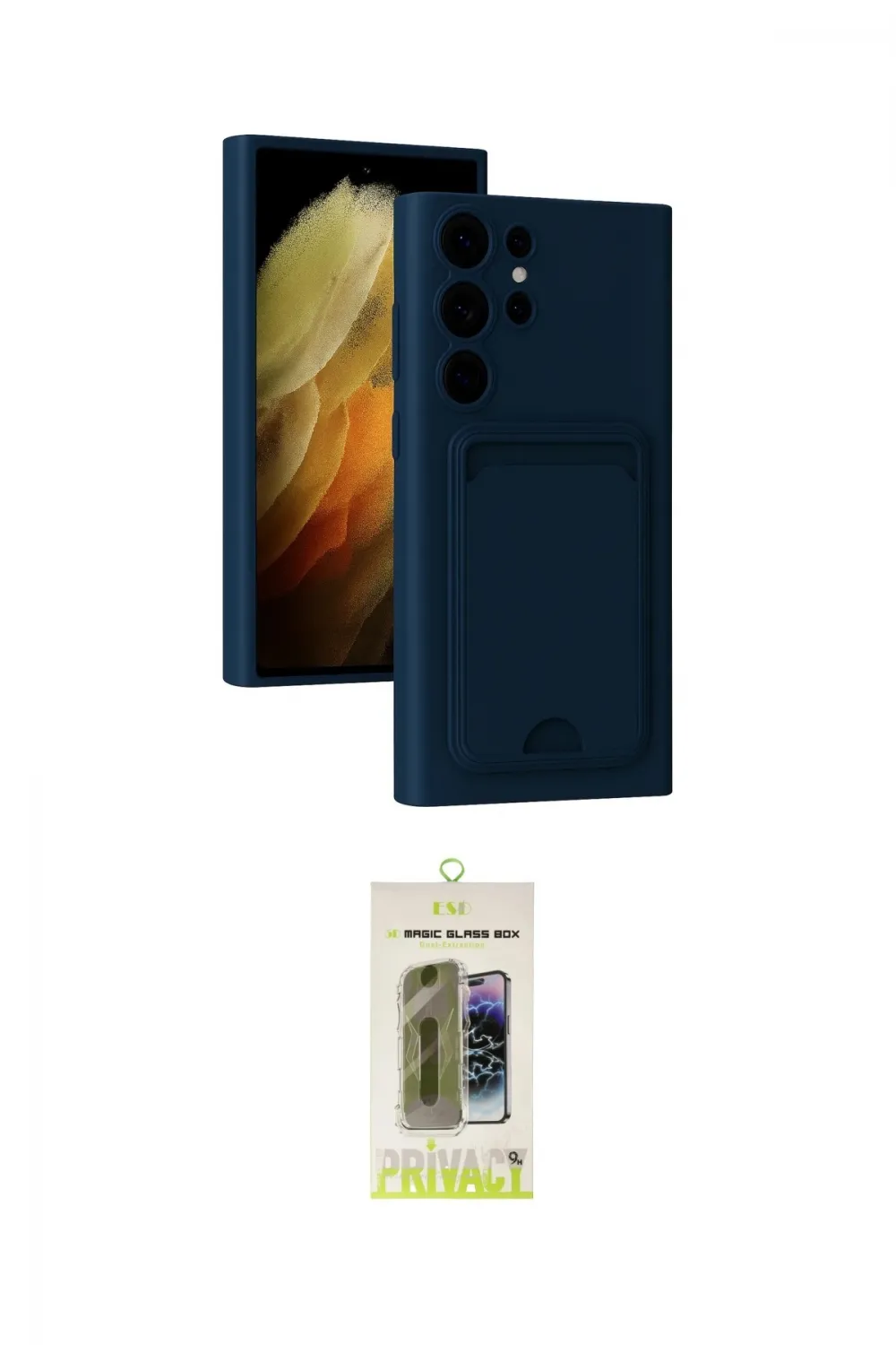 ieg™ Galaxy S24 Ultra Kılıf Vadi Çizgi Prime - Siyah Joko Magic 5D Hayalet Cam