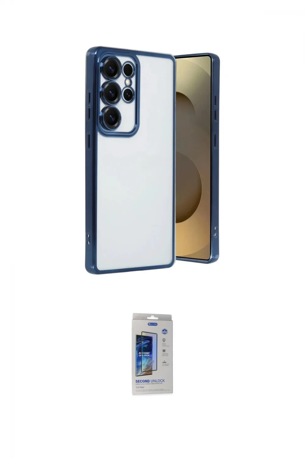 ieg™ Galaxy S24 Ultra Kılıf Vadi Minimal - Siyah Durable Full Glue Curved Cam