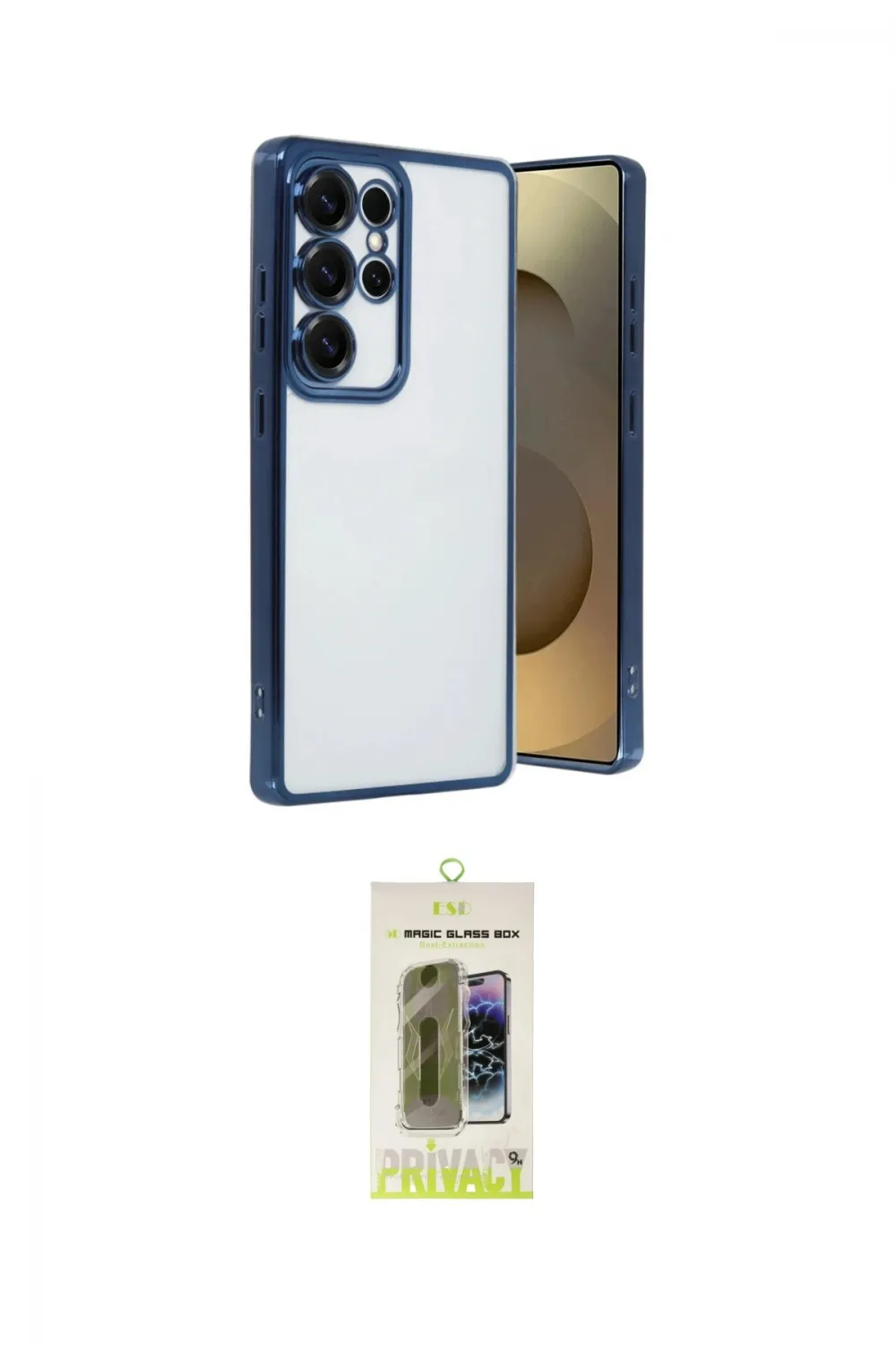ieg™ Galaxy S24 Ultra Kılıf Vadi Minimal - Siyah Joko Magic 5D Hayalet Cam
