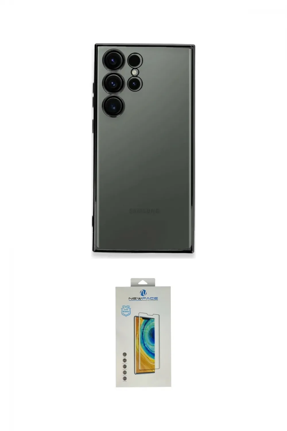 ieg™ Galaxy S24 Ultra Kılıf Vadi Minimal - Siyah Polymer Nano Ekran Koruyucu