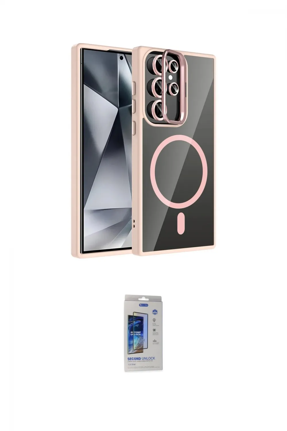 ieg™ Galaxy S24 Ultra Kılıf Yadigar Asil Koleksiyonu - Siyah Durable Full Glue Curved Cam