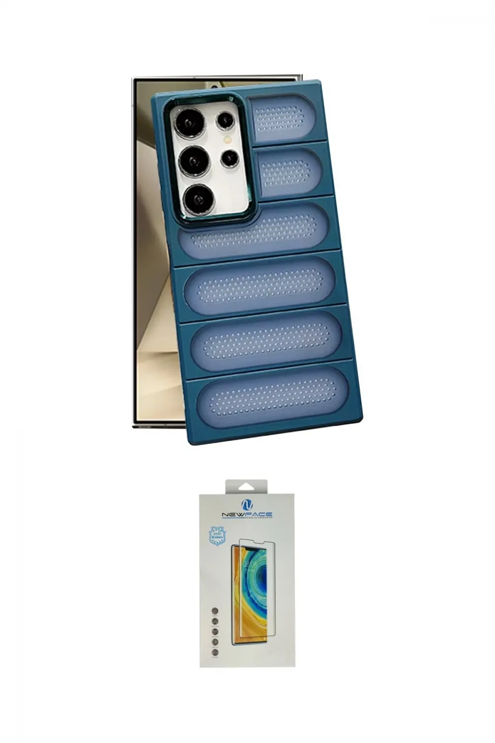ieg™ Galaxy S24 Ultra Kılıf Yadigar Doku Özel Seri - Siyah Polymer Nano Ekran Koruyucu