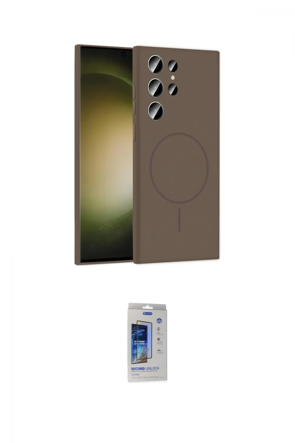 ieg™ Galaxy S24 Ultra Kılıf Yankı Form Serisi - Siyah Durable Full Glue Curved Cam