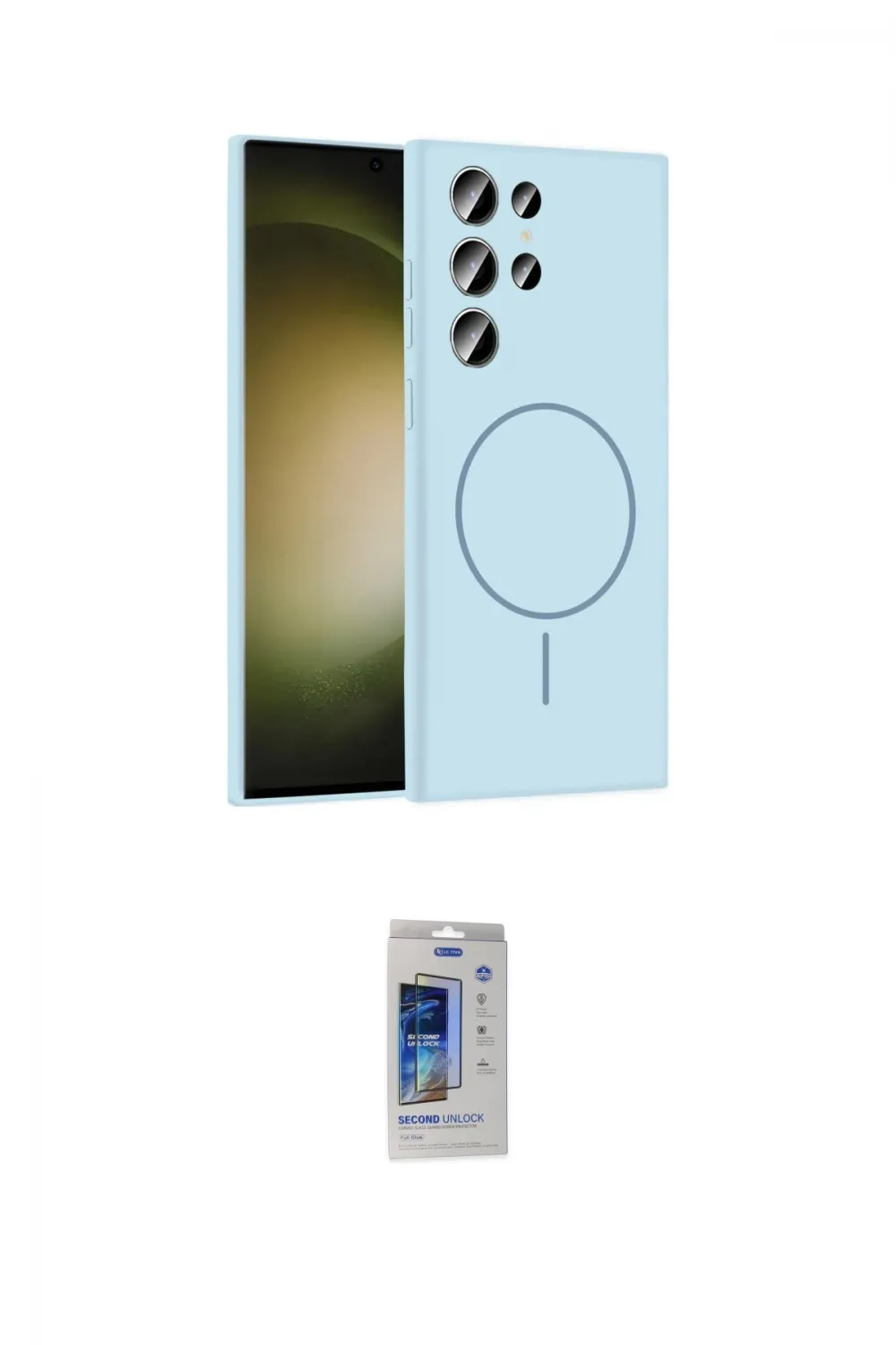 ieg™ Galaxy S24 Ultra Kılıf Yankı Form Serisi - Siyah Durable Full Glue Curved Cam