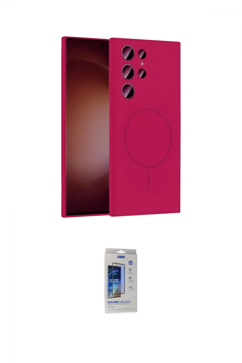 ieg™ Galaxy S24 Ultra Kılıf Yankı Form Serisi - Siyah Durable Full Glue Curved Cam