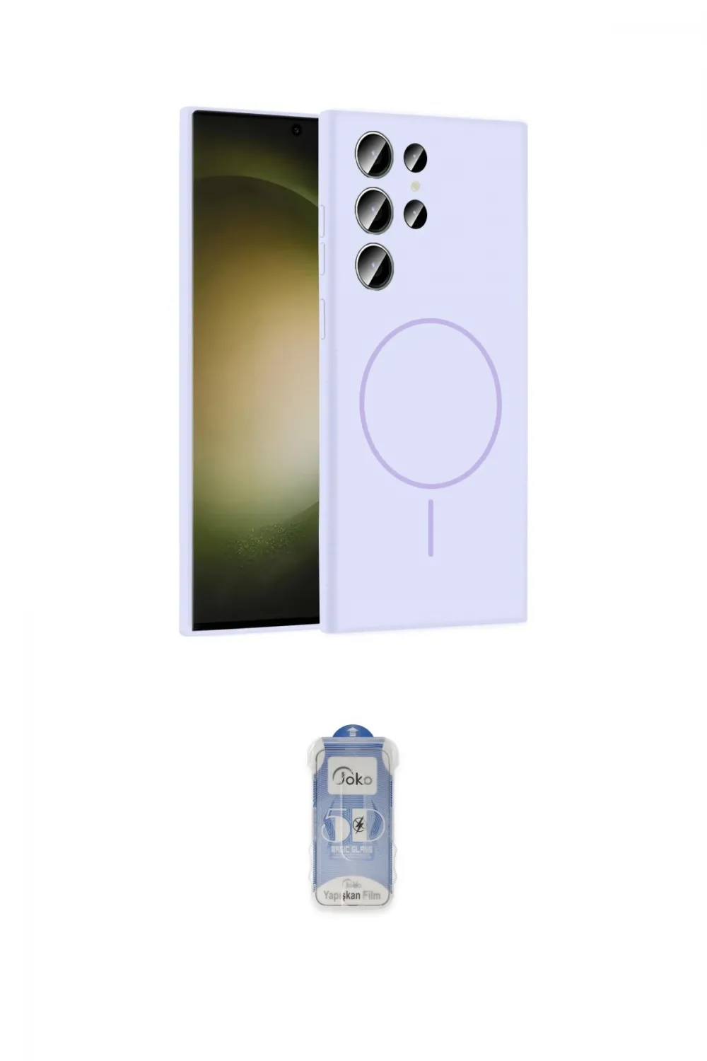 ieg™ Galaxy S24 Ultra Kılıf Yankı Form Serisi - Siyah Joko Magic 5D Cam