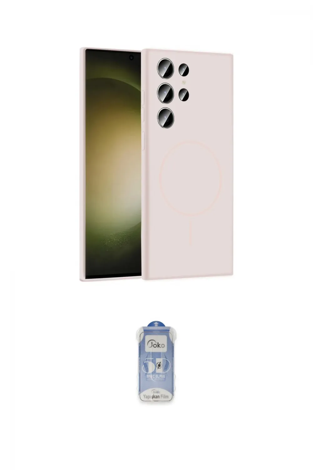 ieg™ Galaxy S24 Ultra Kılıf Yankı Form Serisi - Siyah Joko Magic 5D Cam