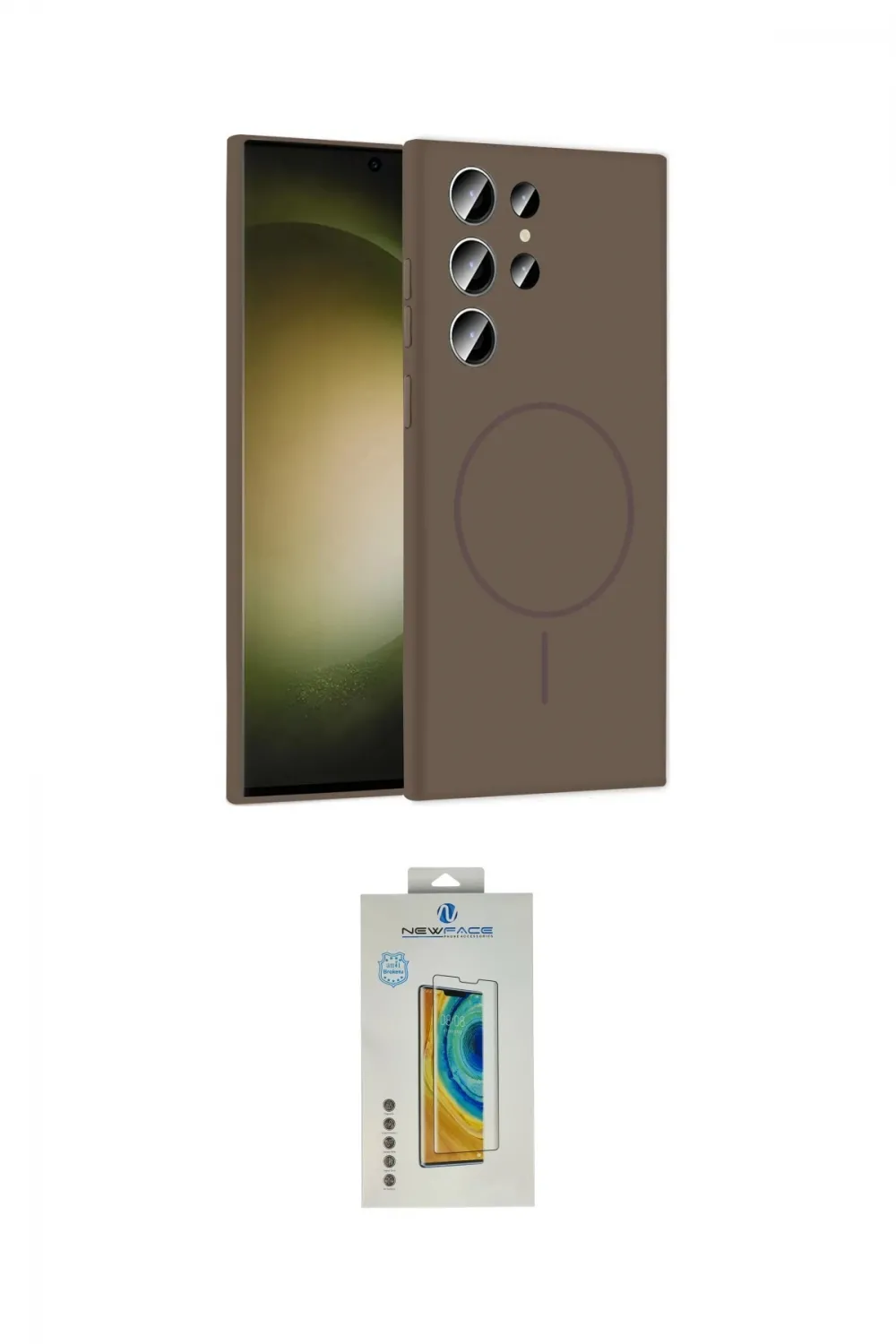 ieg™ Galaxy S24 Ultra Kılıf Yankı Form Serisi - Siyah Polymer Nano Ekran Koruyucu