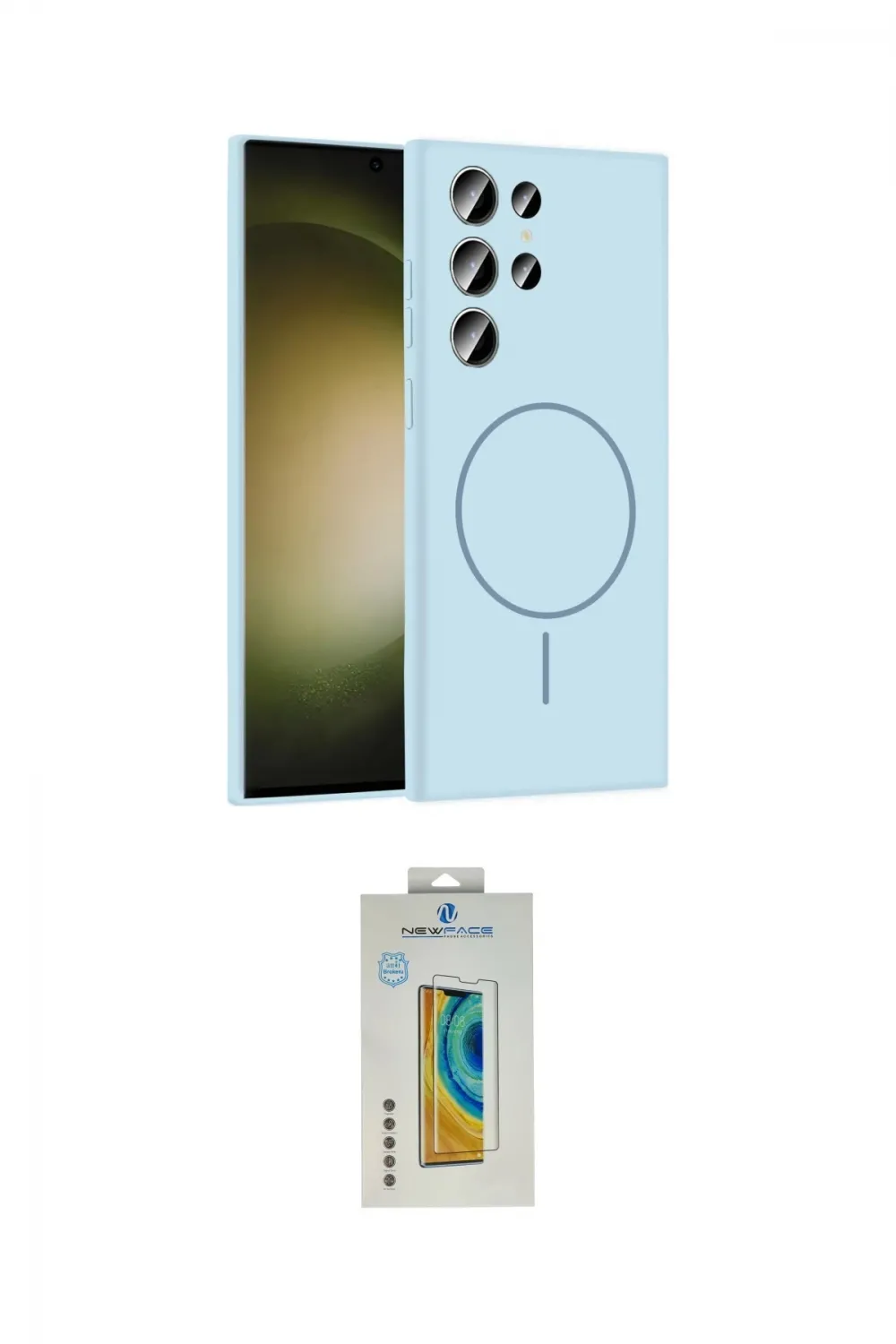 ieg™ Galaxy S24 Ultra Kılıf Yankı Form Serisi - Siyah Polymer Nano Ekran Koruyucu