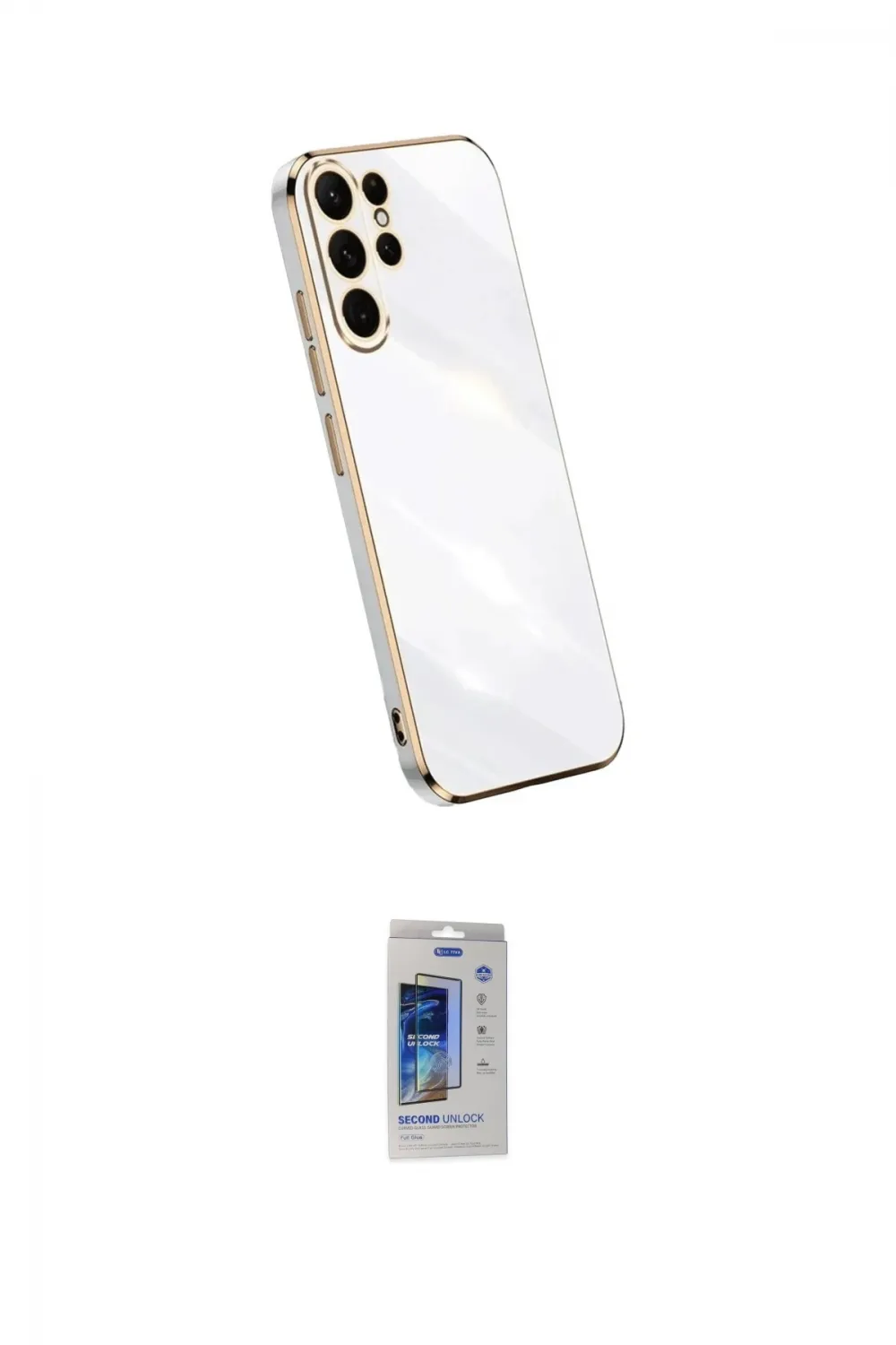 ieg™ Galaxy S24 Ultra Kılıf Yankı Serisi - Siyah Durable Full Glue Curved Cam