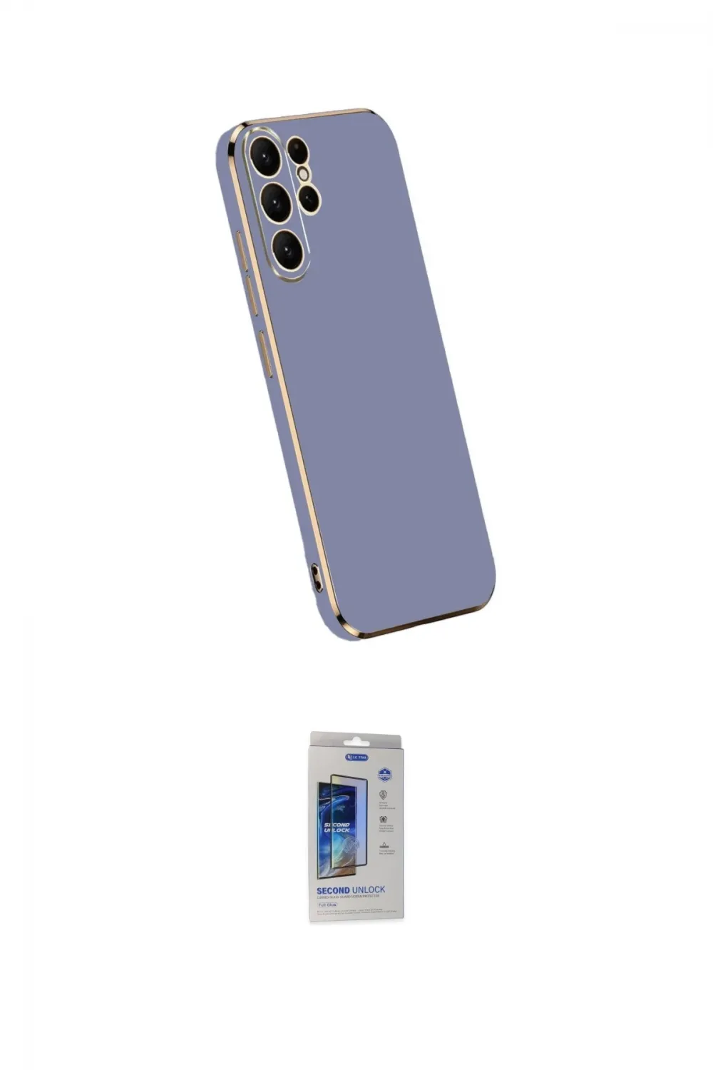 ieg™ Galaxy S24 Ultra Kılıf Yankı Serisi - Siyah Durable Full Glue Curved Cam